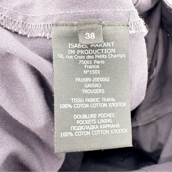 Isabel Marant Gaviao High-Rise Cotton Cropped Relaxed Tapered Pants - Picture 7 of 8